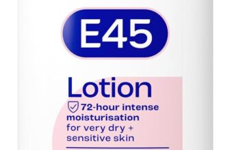 E45 Moisturising Lotion 200 ml, Daily Body Moisturiser for Dry & Sensitive Skin, Long-Lasting Hydration to Soothe, Protect & Restore Softness
