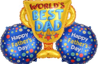 Fathers Day Foil Balloons,3pcs Fathers Day Birthday Balloons,Best Dad