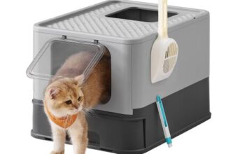 Feandrea Hidden Litter Box with Hood and Slide-out Tray
