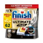 Finish Ultimate plus All in One Dishwasher Tablets Lemon – 62 Tabs