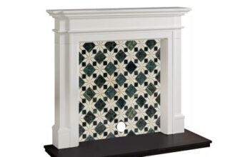 Focal Point Montana White & Black MDF Timeless Fireplace Surround Set
