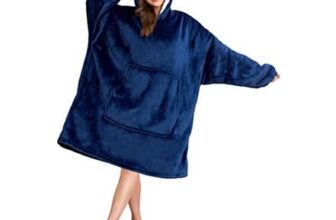 Gentlewarm Oversized Hoodie Blanket, Soft Sherpa Fleece Wearable