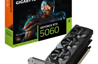 Gigabyte GeForce RTX 5060 OC Low Profile 8G Graphics Card – 8GB GDDR7, 128bit, PCI-E 5.0, 2512 MHz Core Clock – With voucher
