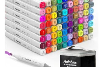 Halobios 80-Color Dual-Tip Alcohol Markers with Case