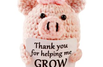Handmade Positive Crochet Pig Pocket Hug Emotional Support Gift