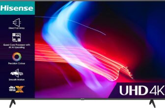 Hisense 50 Inch VIDAA Smart TV 50A6KTUK – Dolby Vision, Pixel Tuning, Voice Remote, Share to TV, and Youtube, Freeview Play, Netflix and Disney (2023 Model), Operating System VIDAA