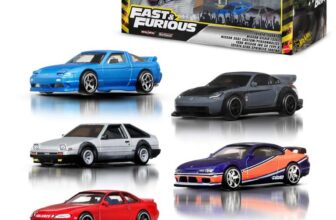 Hot Wheels Toy Cars, Premium Fast & Furious Tokyo Drift Bundle x 5 1:64 Scale Die-Cast Vehicles w/voucher