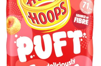 Hula Hoops Puft Salted Multipack Crisps 6x15g Snack Packs, Case of 14 – Light and Crispy Puffed Hoops – No Artificial Colours or Flavours, Suitable for Vegetarians