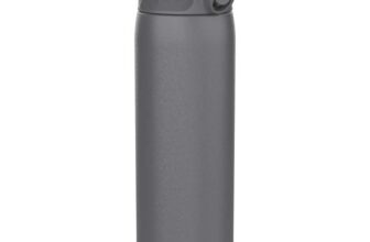ION8 Lightweight Steel Water Bottle, 600 ml/20 oz, Non-Insulated, Leak Proof, Easy to Open, Secure Lock, Dishwasher Safe, Flip Cover