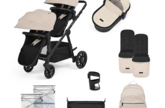 Ickle Bubba Virgo 11 Piece Pram Single to Double Pushchair with Carrycot