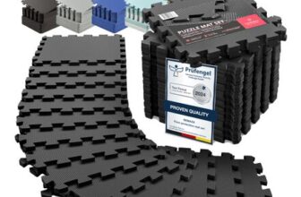 Interlocking Soft Foam Floor Mats, 18-Piece Gym Flooring Set