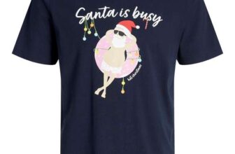 JACK & JONES Mens Jjchristmas Tee Ss Crew Neck Xmas size S