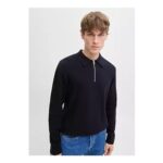 Jack & Jones Milano Stitch Knit Zip Polo Jumper