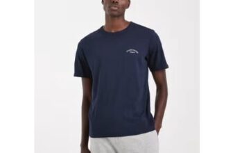 Jack & Jones Regular Fit T-Shirt with Logo in Navy