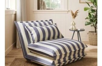 Jackson Navy Woven Stripe Single Sofabed