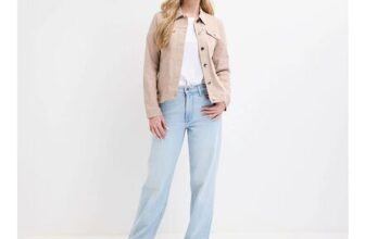 Ladies Almond Stretch Denim Jacket