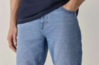 Light Blue Slim Fit Stretch Denim Shorts – Free c&c