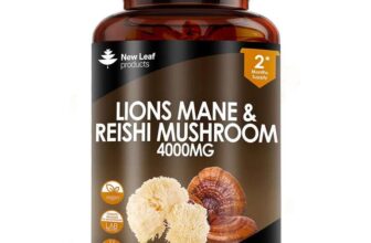 Lions Mane Capsules 4000mg Reishi Mushroom – 120 Vegan Lion Mane Capsules Sold by New Leaf Products FBA