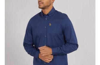 Luke 1977 Mens Telford Long Sleeve Shirt Navy