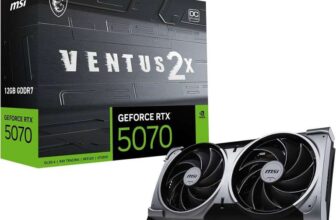 MSI GeForce RTX 5070 12G VENTUS 2X OC Graphics Card – 12GB GDDR7 (28Gbps/192-bit), PCIe 5.0 – with voucher
