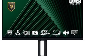 MSI PRO MP245PG 23.8 Inch Full HD Office Monitor – 1920 x 1080 IPS Panel, 100 Hz, Eye-Friendly Screen, VESA Mountable, Display Kit Support