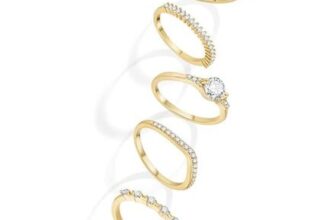 Macachii 5-Piece Silver Ring Set for Women, Stackable
