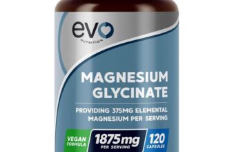 Magnesium Glycinate Supplements 1875mg 120 High Strength Capsules Sold by EVO NUTRITION FBA (S&S £6.75)
