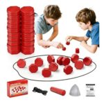 Magnetic Chess and Checkers Set Portable, Red