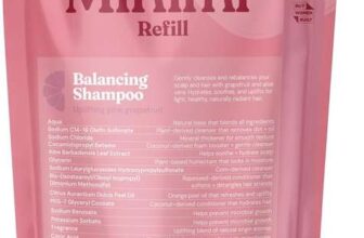 Miniml Natural Hair Shampoo Eco Friendly 1L Refill, Pink Grapefruit & Aloe
