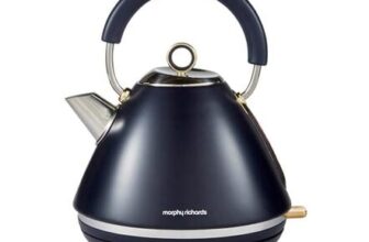 Morphy Richards Accents Pyramid Kettle Navy 1.5L 3kW Rapid Boil