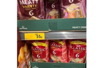Morrisons Variety or Meaty Crisps – 6 Pack ( Instore Online Deal)