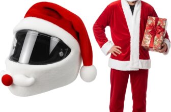 Motorcycle Helmet Cover, Festive Motorbike Helmet Accessory, Durable Bike Cover for Seasonal Decorations, One Size Fits Most
