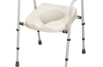 NRS Healthcare N36974 Mowbray Toilet Seat and Frame Lite – Width Adjustable – Ready Assembled