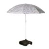 OHS Grey Geometric Outdoor Garden Parasol, UV-Resistant, 1.8m