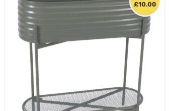 Ornate Oval Planter on Stand Grey , Free C&C