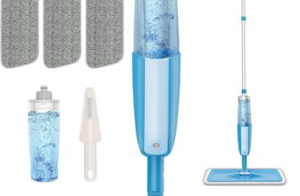 PAPCLEAN Spray Mops for Cleaning Floors – Floor Mop with 3 Microfibre Pads Reusable Bottle for Household Wet Dry Hardwood, Laminate, Hard Floors Kitchen Bathroom Cleaning