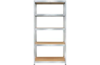 PARKSIDE Metal Shelving Unit, 3 yrs warranty, L40 x W90 x H180cm, 60kg weight capacity
