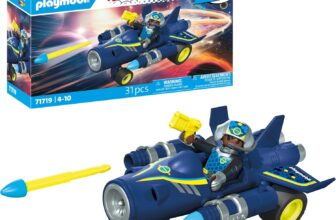 Playmobil Fun Stars Racing Space Jet Toy from 4 years Gift for children Toy car With pull-back motor & shooting function 71717