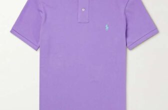 Polo Ralph Lauren Slim-Fit Logo-Embroidered Cotton-Piqué Polo Shirt in Purple, Medium