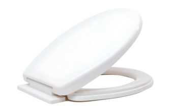 Requisite Needs Soft Close Toilet Seat, Easy to Clean, Simple Top Fixing with Adjustable Hinges, White