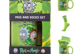 Rick and Morty Mug and Sock Set, Microwave Safe