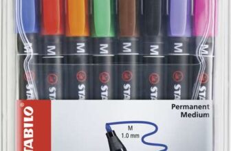 STABILO OHPen universal – Pen for Overhead Projection – Permanent Medium (M) – Pack of 8 – Assorted Colours