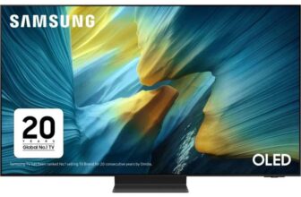 Samsung QE77S95F QD-OLED HDR 4K UHD Glare Free TV, with Dolby Atmos & Infinity One Design & One Connect Box, Black 5 Yr Warranty With Code