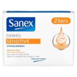 Sanex Sensitive Skin Bar Soap 90g 2 Pack – Hand Soap – for Sensitive ( 75p – 85p w/S&S voucher) buy 4 save extra 5%