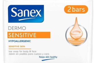 Sanex Sensitive Skin Bar Soap 90g 2 Pack – Hand Soap – for Sensitive ( 75p – 85p w/S&S voucher) buy 4 save extra 5%