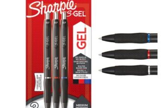 Sharpie S-Gel Gel Pens Medium Point (0.7mm) Black, Red & Blue Ink 3 Count
