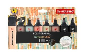 Stabilo Boss Original NatureCOLORS Highlighter Pack of 8 Assorted Colours