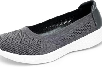 TIOSEBON Womens Slip On Loafers Breathable Low-Top Flat Comfortable Casual Mesh Walking Shoes