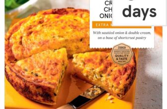 Tesco Extra Mature Cheddar & Onion Crustless Quiche 340g – Clubcard Price