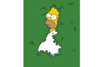 The Simpsons Homer Bushes Poster, 36×24 Inches, Rolled